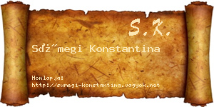Sümegi Konstantina névjegykártya